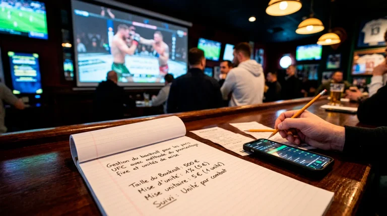 Gestion du bankroll pour les paris UFC avec méthode du pourcentage fixe et unités de mise