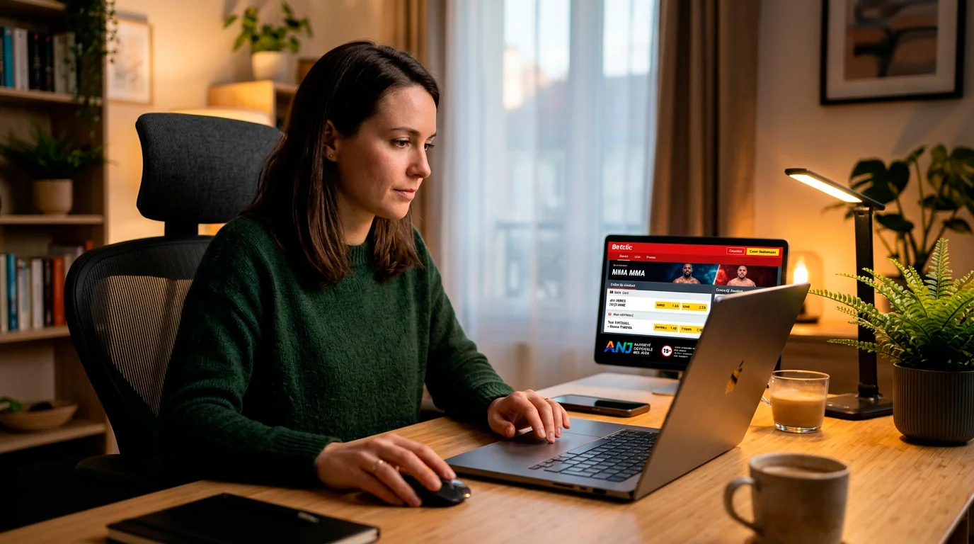 Vérification du statut agréé ANJ d'un site de paris sportifs sur un écran d'ordinateur