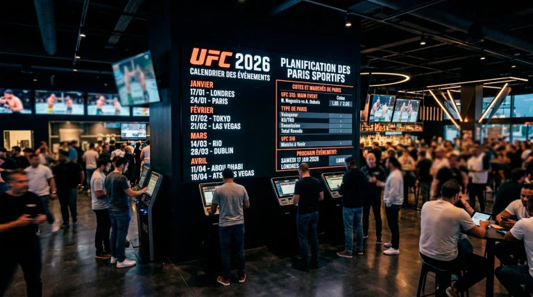 Calendrier des événements UFC 2026 et planification des paris sportifs
