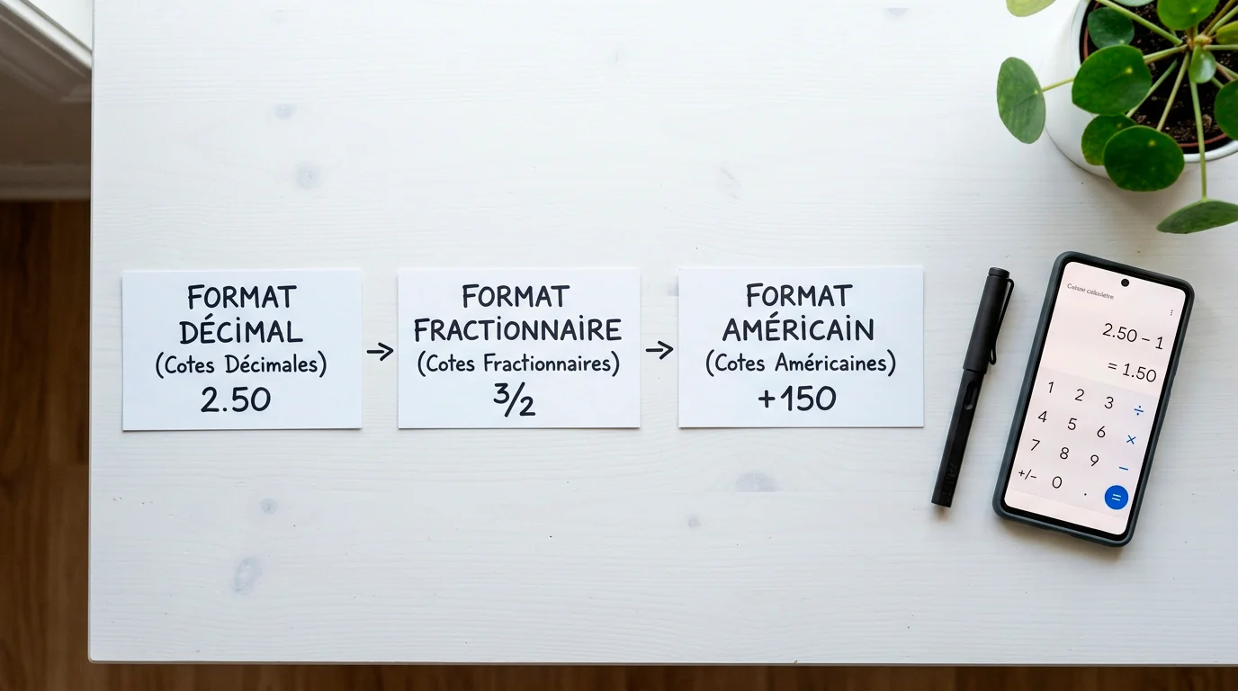 Formats de cotes décimale fractionnelle et américaine pour l'UFC