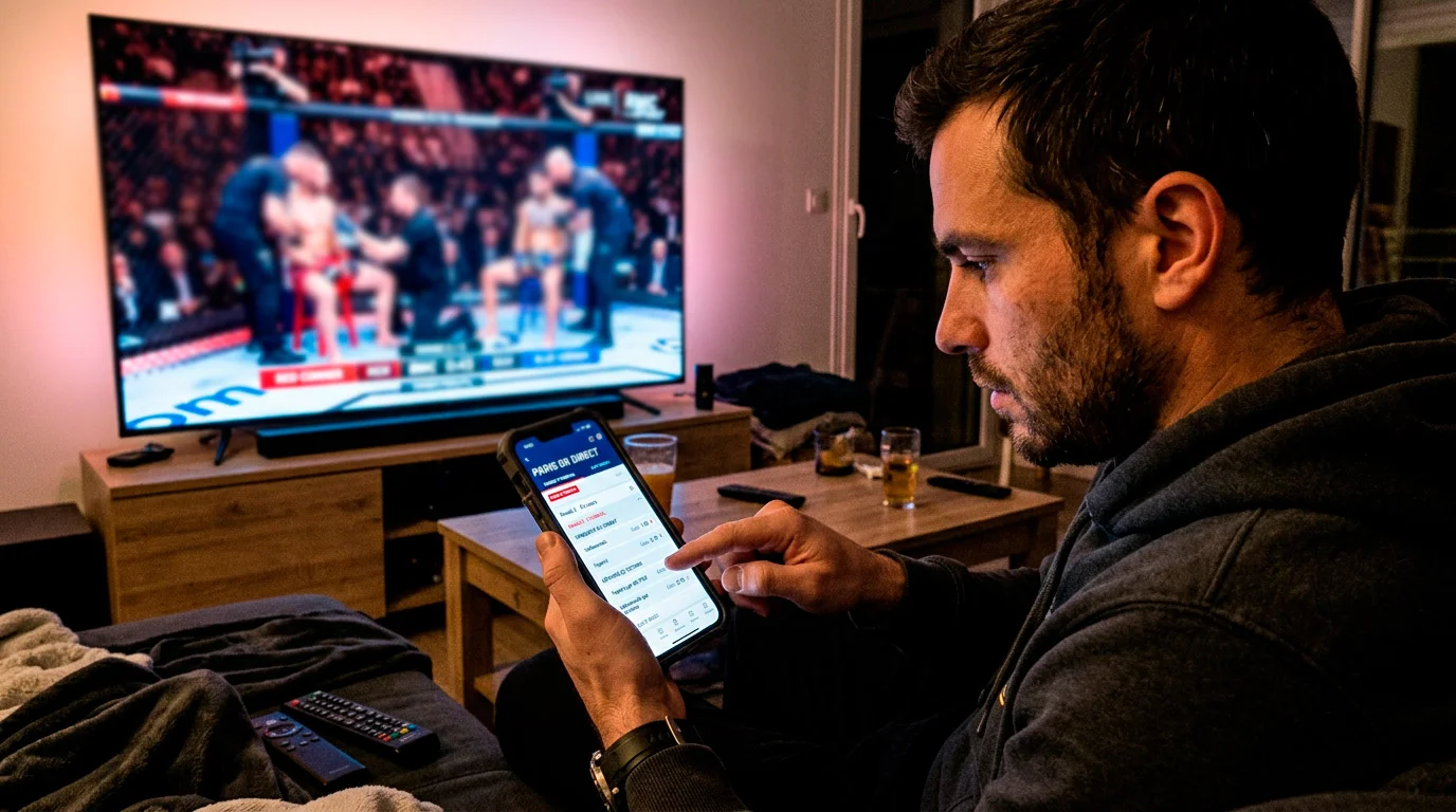 Fenêtre de pari en direct UFC entre les rounds