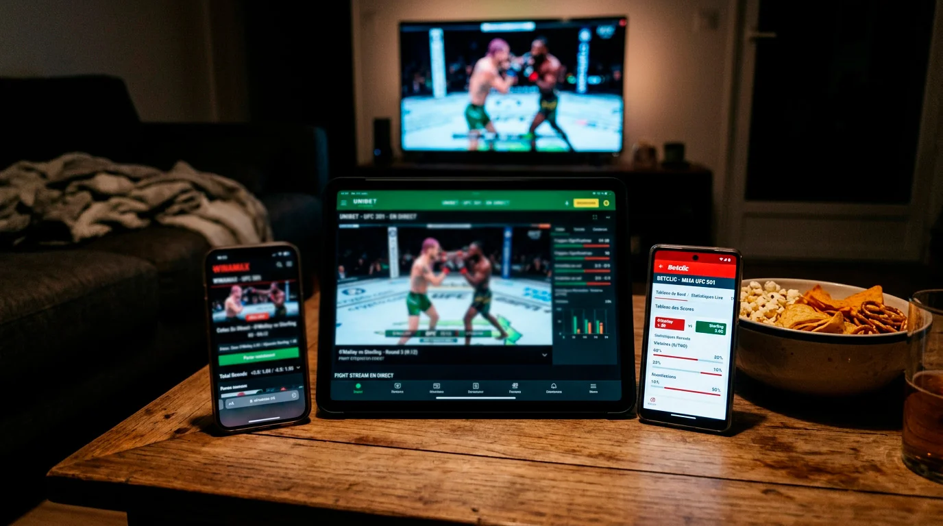 Plateforme mobile de live betting UFC