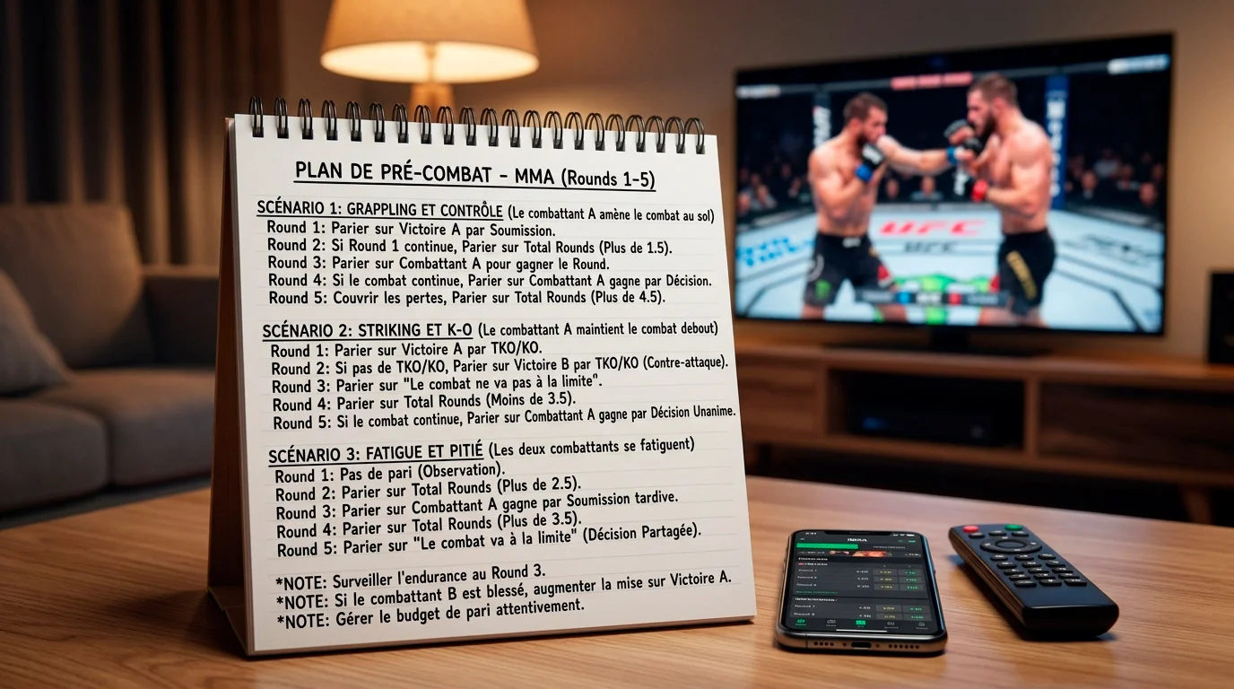 Stratégie de paris en direct round par round UFC